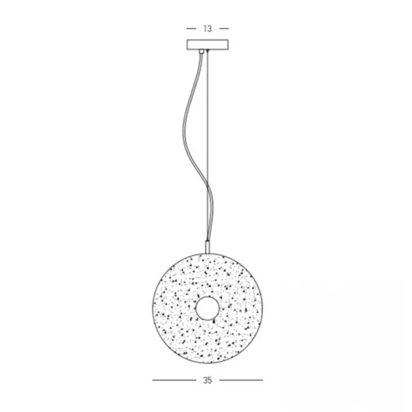 Ledowa lampa wisząca 23074 LED 11W 3000K dymione szkło czarny