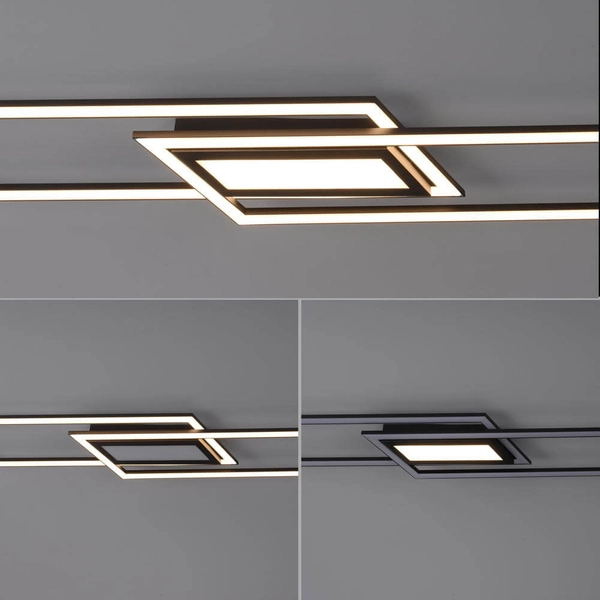 Czarna lampa sufitowa Asmin 14694-18 LED 45W 3000K pokojowy plafon