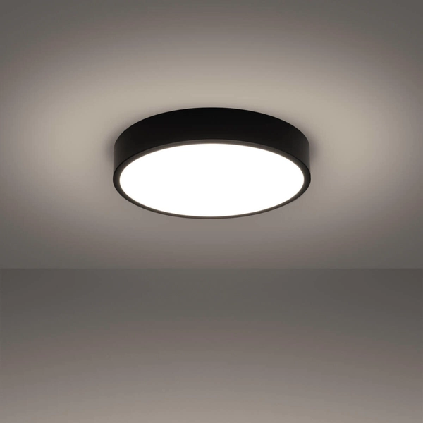 Okrągła lampa sufitowa Onyx SL.1242 Sollux LED 23W 3000K do kuchni czarny
