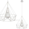 Metalowa lampa wisząca VEN W-CORF/D WH druciana loft biała