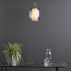 Wisząca szklana lampa Majella MAJ0150 do jadalni przydymiony chrom