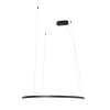 Owalna lampa wisząca VISUAL czarna P0658 1xLED 28W 3000K IP44 pierścień