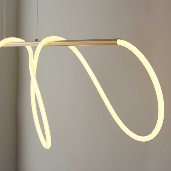 Zwisowa lampa Attalea 97629 Endon LED 43W 3000K wąż świetlny złota