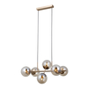 Lampa wisząca molekułowa Molite PND-1098-6-HB szklana do salonu złota