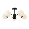 Molekułowa sufitowa lampa CALARI biała czarna 35-37466 5xE14 kulista