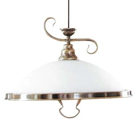 Antyczna LAMPA wisząca ELISETT 2756 Rabalux metalowa OPRAWA dekoracyjny ZWIS z przeciwwagą brąz biały