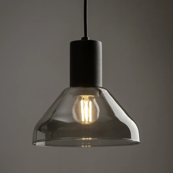 Industrialna szynowa lampa 1-fazowa Tracer 10680 szklana przydymiony czarny