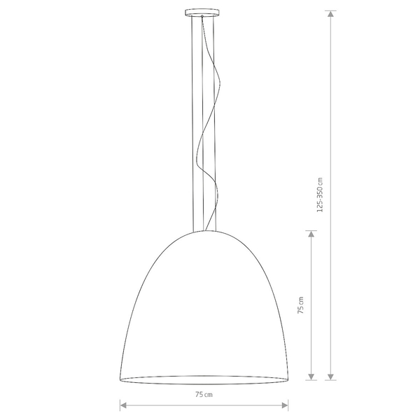 Salonowa lampa wisząca Egg 9025 biały zwis minimalistyczny hol