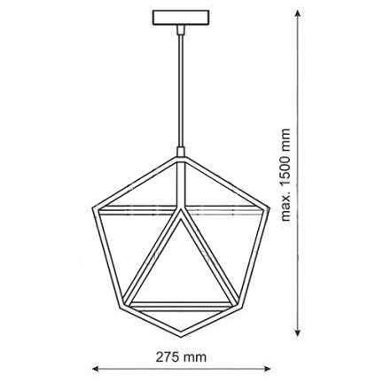 Loftowa LAMPA wisząca DENMARK 307002 Polux metalowa OPRAWA zwis klatka cube biała