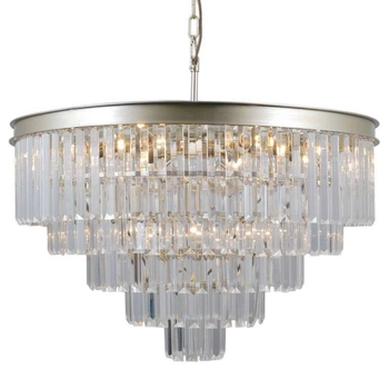 Wisząca LAMPA glamour VERDES PND-44372-11-CHMP-GLD Italux kryształowa OPRAWA pałacowy ZWIS żyrandol złoty przezroczysty