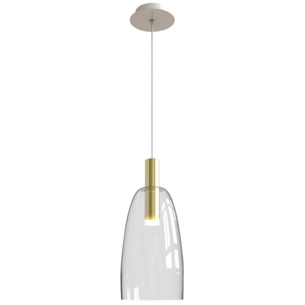 Szklana lampa wisząca Modena 50133067 LED 5W 3000K zwis biały złoty