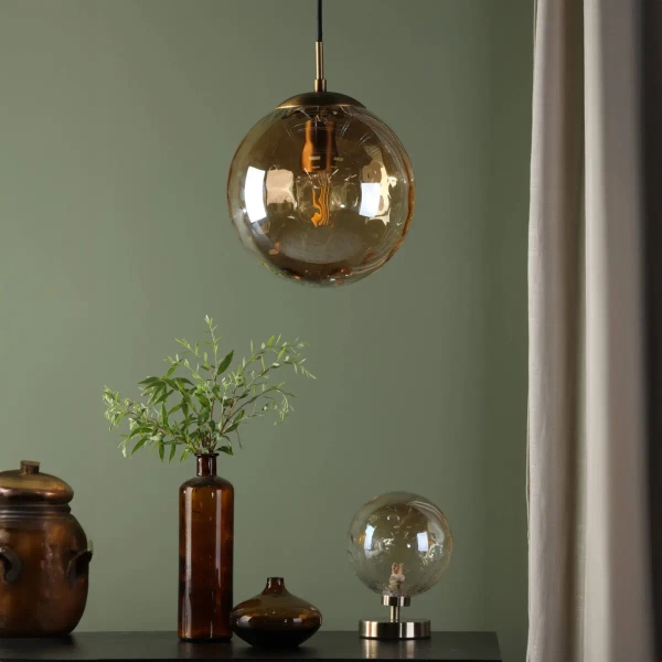 Okrągła wisząca lampa Ripple SP70-RIP8820 kula szampańska brąz