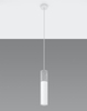 Wisząca LAMPA skandynawska SL.0647 metalowa OPRAWA tuba ZWIS okrągły beton biały