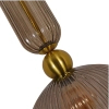 Szklana lampa wisząca Piega LP-939/1P L smoked przydymiona złota