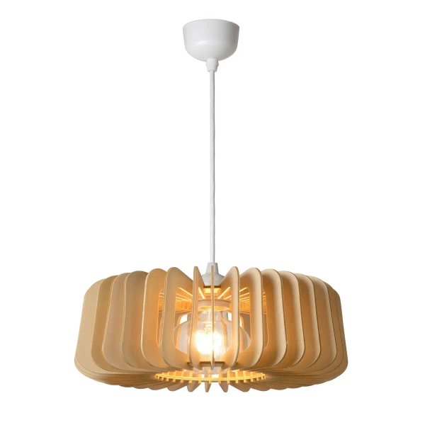 Wisząca lampa skandynawska Etta 46406/29/76 Lucide drewniana biała