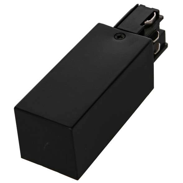 Zasilanie szynoprzewodu uziemienie lewe HT4-L01/BK Italux do 3-fazowej szyny natynkowej 230V czarny