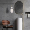 Szklana wisząca lampa 22215 marmurowa do salonu nad stół biała