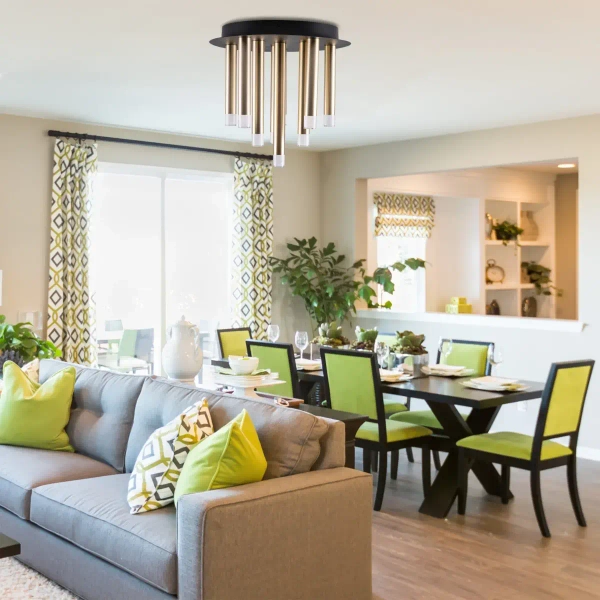 Lampa sufitowa metalowa Glam 326645 na korytarz czarna złota