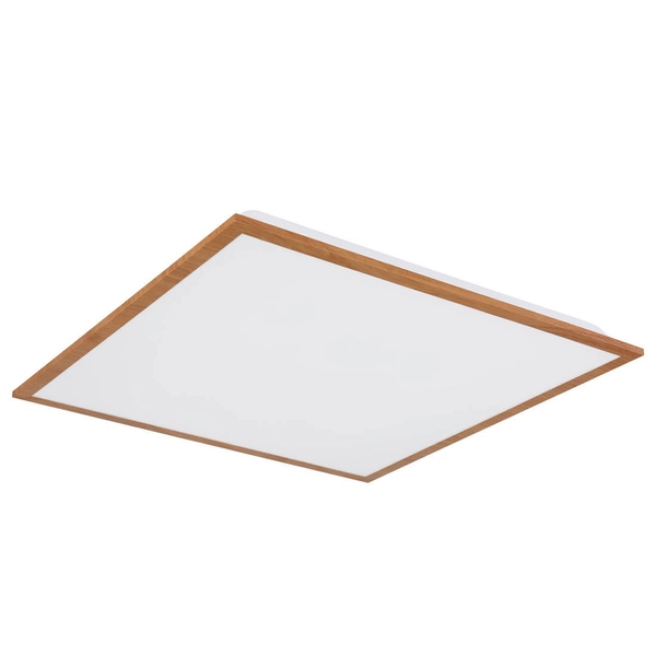 Kwadratowa LAMPA sufitowa DORO 416080D2W Globo metalowy plafon LED 24W 3000K do holu drewno