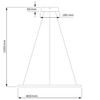 Wisząca LAMPA ring SLIM/000052/3000/B MDECO metalowa OPRAWA zwis LED 21W 3000K okrągły czarny