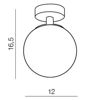 Lampa kula sufitowa Tao AZ2069 Azzardo LED 6W 3000K IP44 szklana chromowana