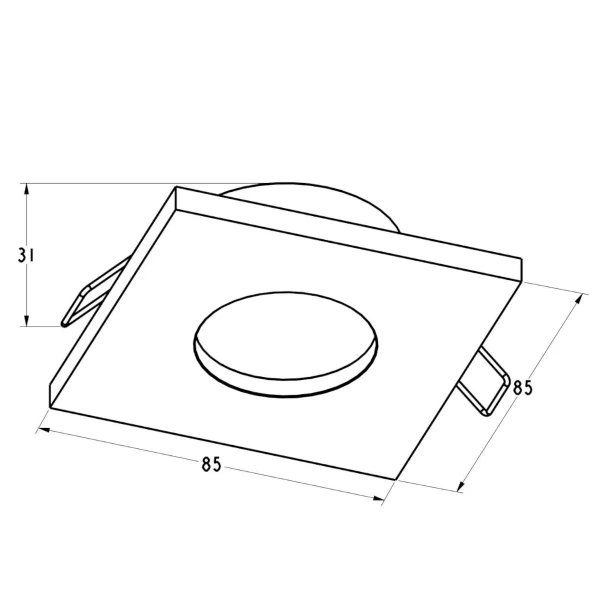 Podtynkowa lampa sufitowa CHIPO ARGU10-031-N wpust do łazienki IP54 biały