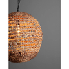 Okrągła lampa wisząca GUARDIA LE44576 ball kula naturalna czarna