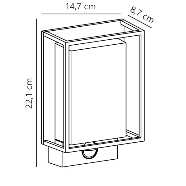 Ogrodowy kinkiet ścienny NESTOR 49051503 na taras IP44 czarny