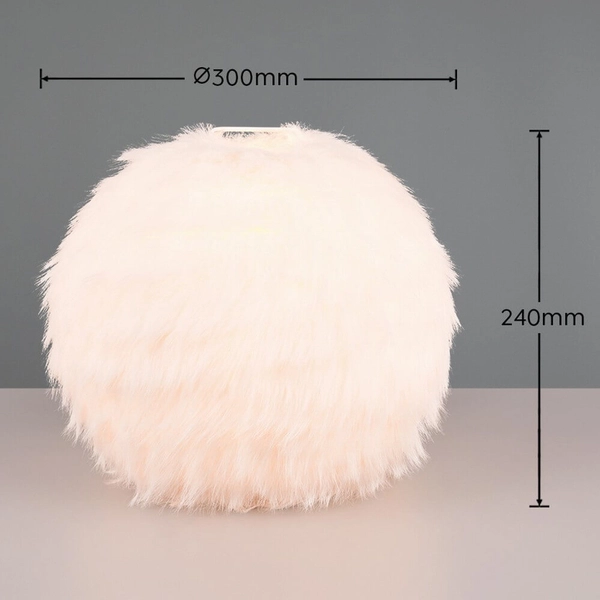 Pluszowa lampka stołowa Furry R51581001 do sypialni biały
