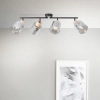 Loftowa lampa sufitowa Weald 99839/93 szklana czarna przydymiona