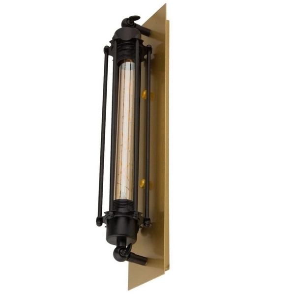 Lampa ścienna Retro Loft ABIGALI-KR-E27-GOLD-BLACK złota czarna