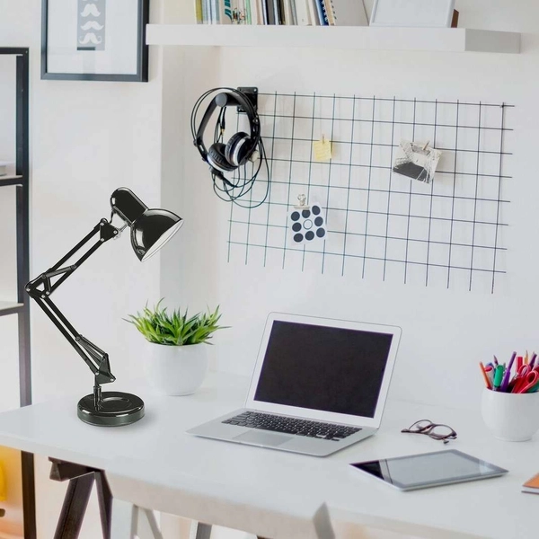 Stojąca LAMPA stołowa SAMSON 4212 Rabalux metalowa LAMPKA biurkowa loftowy reflektorek regulowany czarny