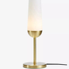 Stołowa lampka tuba BERN 107904 Markslojd modernistyczna szkło białe mosiądz
