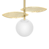 Lampa wisząca do salonu Fyllo FYA131P0 kulista listki złote białe