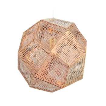 Lampa wisząca geometryczna FUTURI STAR ST-5001 stalowa miedziana E27 klosz do gabinetu