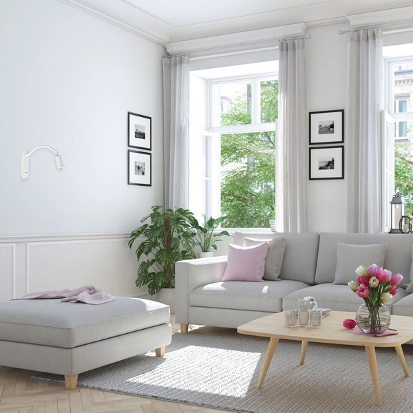 LAMPA ścienna BASE ML6349 Milagro regulowana OPRAWA kinkiet LED 10W 4000K z portem USB biały