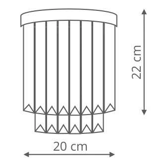 Kinkiet LAMPA ścienna VETRO LP-2910/1W Light Prestige szklana OPRAWA glamour chrom przezroczysta