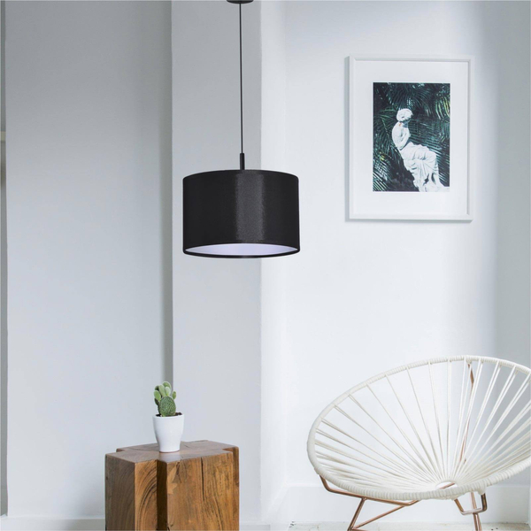 Lampa wisząca Simone K-4320 okrągła do kuchni czarna