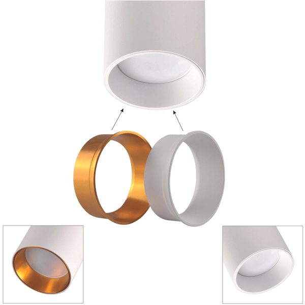 Potrójny zestaw szynowy MARIBEL 321664 sufitowy 1-fazowy biały złoty