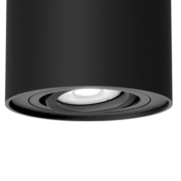 Minimalistyczny downlight natynkowy Kobald 2047 czarny spot nad blat