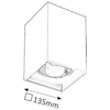 Spot LAMPA sufitowa MADDOX 2487 Rabalux prostokątna OPRAWA metalowa kostka downlight cube szary