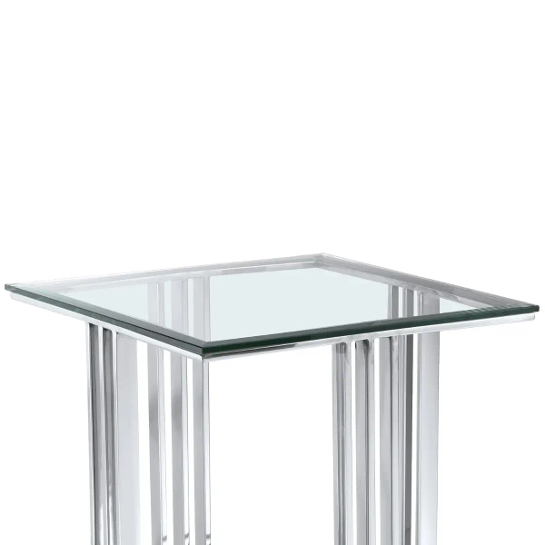 Kawowy stolik Baltimore BA-ST1643S Cosmolight srebrny przezroczysty