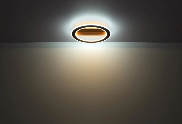 Lampa sufitowa okrągła Mattia 67268-30 LED 30W 3000K czarna drewno