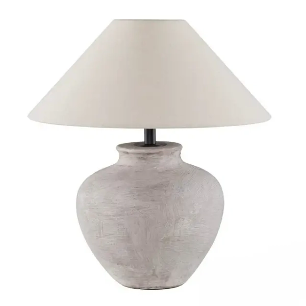 Lampka nocna ceramiczna BELUNCA LE45281 na komodę beżowa