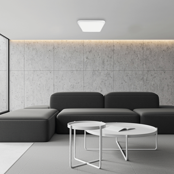 Kwadratowa lampa sufitowa Fabio LED 23W 4000K do holu biała