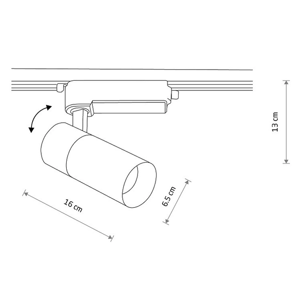 Lampa tuba do szynoprzewodu 1-fazowego Profile Tinos 10383 Nowodvorski LED 20W 3000K czarny