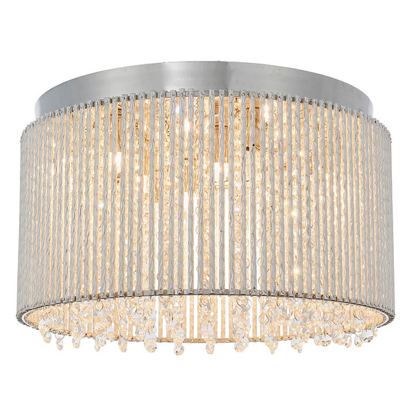 Sufitowa lampa kryształowa Galina 81980 okrągła glamour chrom przezroczysty