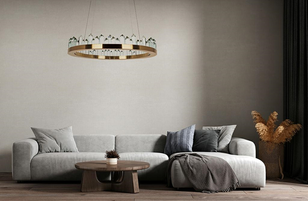 Lampa wisząca Nenufar MSE010100125 glamour kryształowa złota