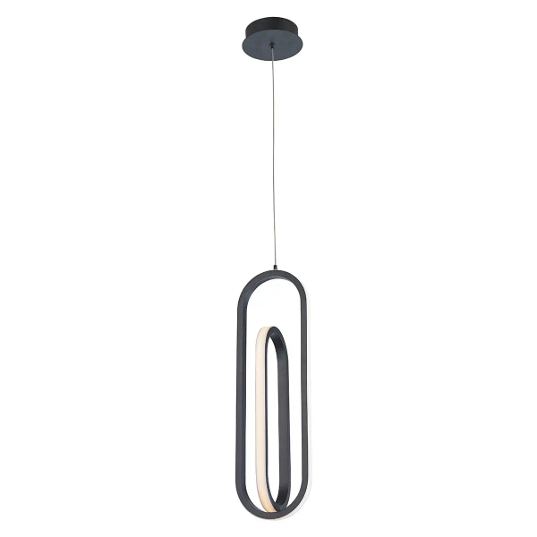 Salonowa lampa wisząca Demark QN-DEMARK-1P-BK LED 28W 3000K owalna czarny