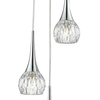 Lampa zwisowa Lyall LYA0350 Dar Lighting nad stół kryształowa chrom